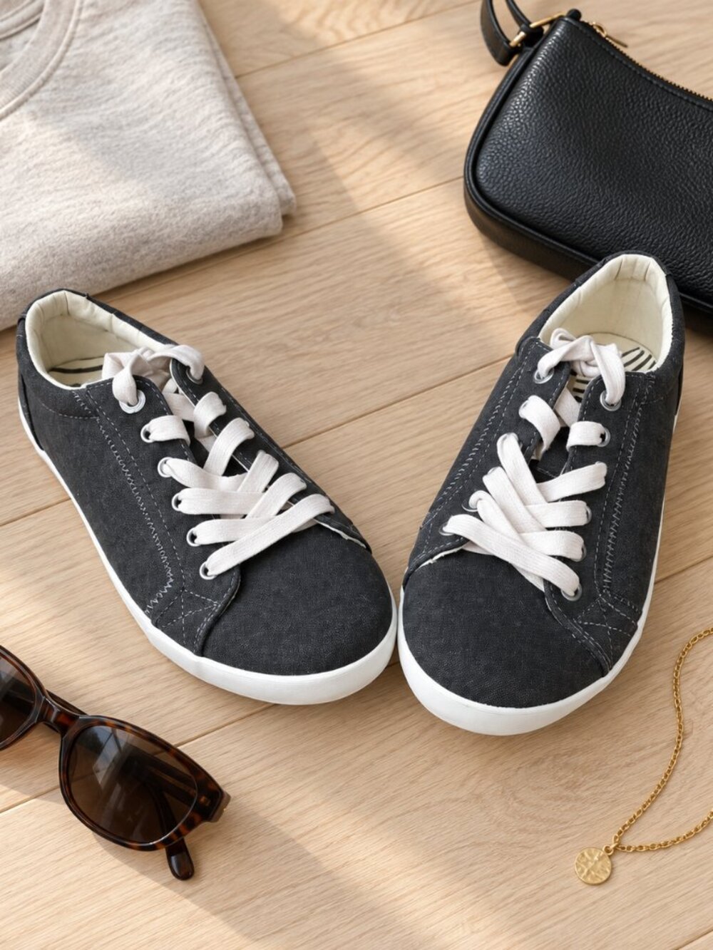 ✨Taos Star Charcoal Wash Canvas Orthotic Support Sneakers Size 8.5✨